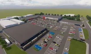 A new shopping park is being built in a large Bulgarian city 