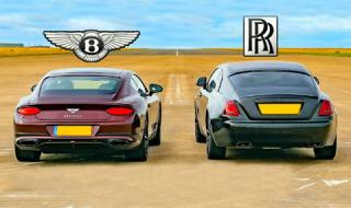 Bentley Continental GT срещу Rolls-Royce Wraith (ВИДЕО)