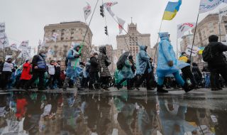 Протести в подкрепа на свободата на словото в Украйна