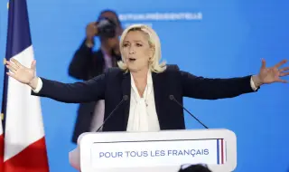 Партията на Марин Льо Пен води на парламентарните избори във Франция