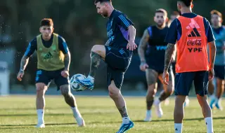 Меси вече тренира с Аржентина