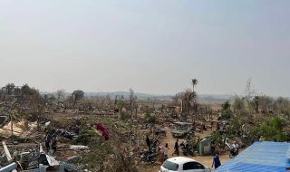 Мощно торнадо в Мианма уби осем души