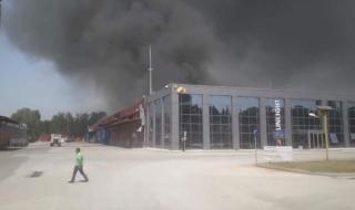 Пламна завод за батерии в Ксанти (ВИДЕО)