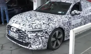Засякоха новото Audi S5 на бензиностанция (ВИДЕО)