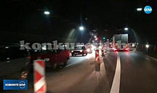 Камион се запали на магистрала „Хемус” (ВИДЕО)