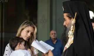Новият патриарх кръстил сина на Луиза Григорова (СНИМКИ)