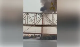 Руски дрон удари Северния мост в Киев