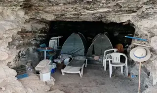 Illegal camping is located in the caves of the reserve 