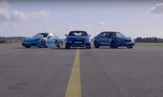 Audi TT RS, BMW M2 и 718 Cayman S - кое е най-забавното?