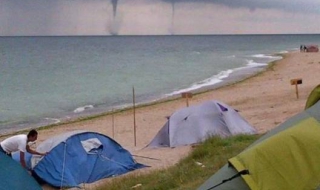 Шесторно торнадо в морето край Дуранкулак