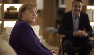 Ангела Меркел на посещение в Гърция