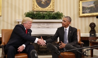 Обама и Тръмп разговаряха в Белия дом (видео и снимки)