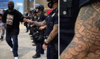 Разкриха кой е американският полицай с татуировка "Россия"