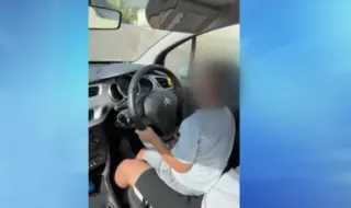 Social media alert: 4-5 year old child driving a car
