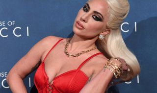 Дълбокото деколте на Лейди Гага изпоти феновете ѝ (СНИМКА)