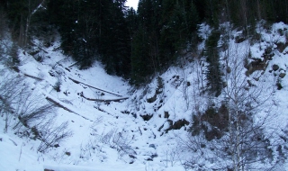 Трактор се обърна в крайпътно дере