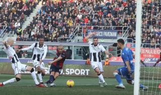 С гол в добавеното време Болоня измъкна равенство срещу Удинезе