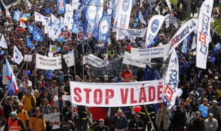 Протест в Прага срещу правителствената програма за икономии