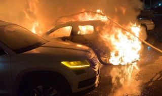 Запалиха автомобила на спортен журналист (ВИДЕО)