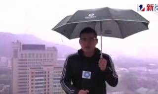 Гръм удари водещ в ефир (ВИДЕО)