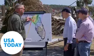 Biden personally saw the destruction and debris-covered streets in Florida 