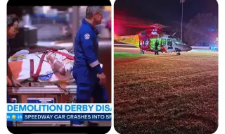 Състезателен автомобил се вряза в  трибуна в Австралия, девет души са ранени