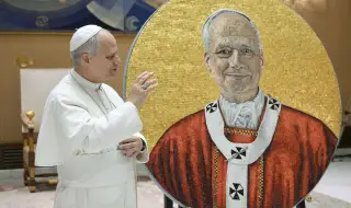 В присъствието на папа Лъв XIV беше представен негов мозаечен портрет