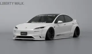 Liberty Walk тунингова Tesla Model 3