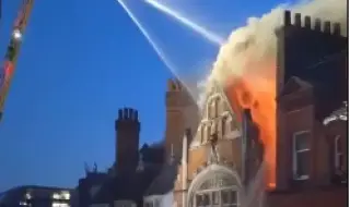 Fire in luxury London hotel, over 100 people evacuated 