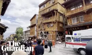 116 китайци загинаха при силно земетресение в провинция Гансу ВИДЕО