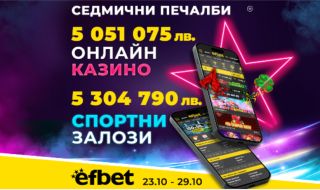 С топ коефициенти и стотици казино игри: efbet изплати 8-цифрена сума само за седмица