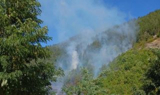 Пожар бушува в община Мадан