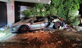 Камион се вряза в имение за 10 милиона евро и унищожи поръчково Lamborghini, Bentley и Maybach (ВИДЕО)