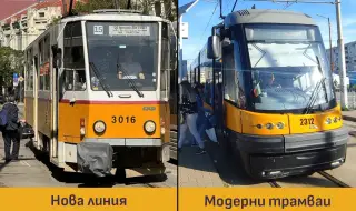 Модерни трамваи обслужват Надежда и Обеля
