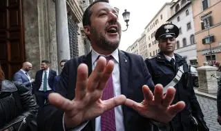 Италианският крайнодесен лидер Матео Салвини се мъчи да излезе от сянката на Джорджа Мелони
