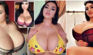 Рускиня с огромни естествени гърди впечатли таблоидите