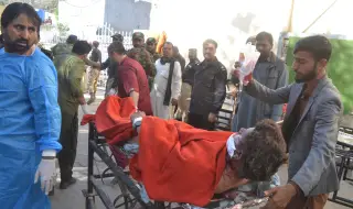 At least 20 killed and more than 30 injured in a bomb blast at a railway station in Pakistan 