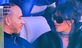 Новата звездна двойка: Ким Кардашиян и Хамилтън разтърсиха Супербоул (ВИДЕО)