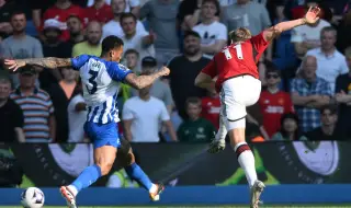 Brighton beat Manchester United with a goal in added time 