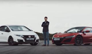 Повечето, повече ли е? Honda NSX срещу Civic Type R