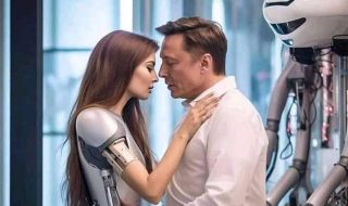 Илон Мъск си разменя страстни целувки с жени-роботи на СНИМКИ, озадачили мрежата
