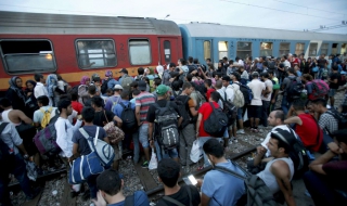 Бежанци се бият помежду си, за да се качат на „влака на надеждата“