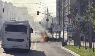 Белгород под удар: украинска атака нанесе щети на сгради и автомобили