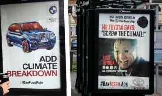Екоктивисти "удариха" над 400 билборда на BMW и Toyota в Европа