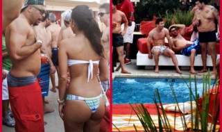 Меси и Роналдо си спретнаха парти с мацки на Playboy