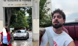 Емрах с нов пътен гаф: Мина през пешеходната зона в Созопол с Порше (ВИДЕО)