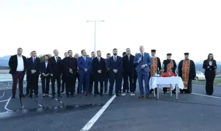 Премиерът Желязков откри обновения участък от път Е-79 край Благоевград