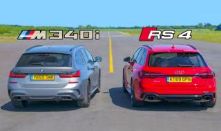 Audi RS4 срещу BMW M340i (ВИДЕО)