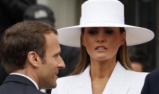 Френският президент си позволи да флиртува с първата дама на САЩ (СНИМКИ)