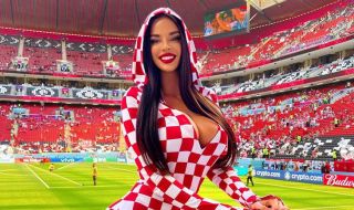 Най-сексапилната фенка на Хърватия в Катар се подигра с Неймар (ВИДЕО)